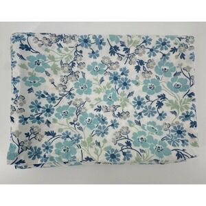 Laura Ashley Blue Floral‎ Cotton Standard Pillowcase Cottagecore Vintage Style